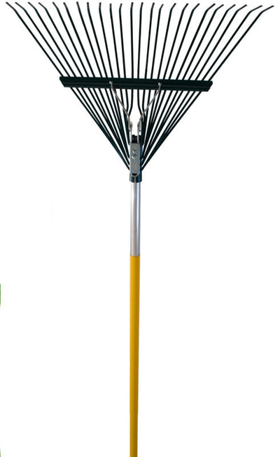 Deluxe Spring Action Leaf Rake with 24" Metal Head, 48" AlumiLite Handle